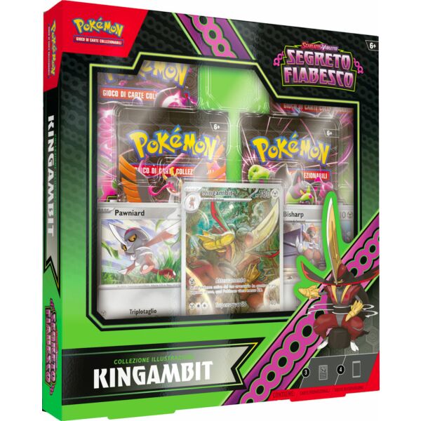 Collezione illustrazione Kingambit dell’espansione Scarlatto e Violetto - Segreto Fiabesco del GCC Pokémon