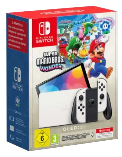 Nintendo Switch Oled+Super Mario Bros. Wonder (Ver.Digital) + 12 Mesi Online
