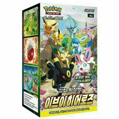 Pokemon Card Expansion Booster Box Eevee Heroes Coreano
