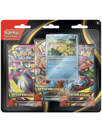 Pokémon Megaevoluzione Collezione Da 3 Booster Pack + Promo Golduck
