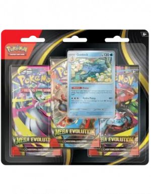 Pokémon Megaevoluzione Collezione Da 3 Booster Pack + Promo Golduck