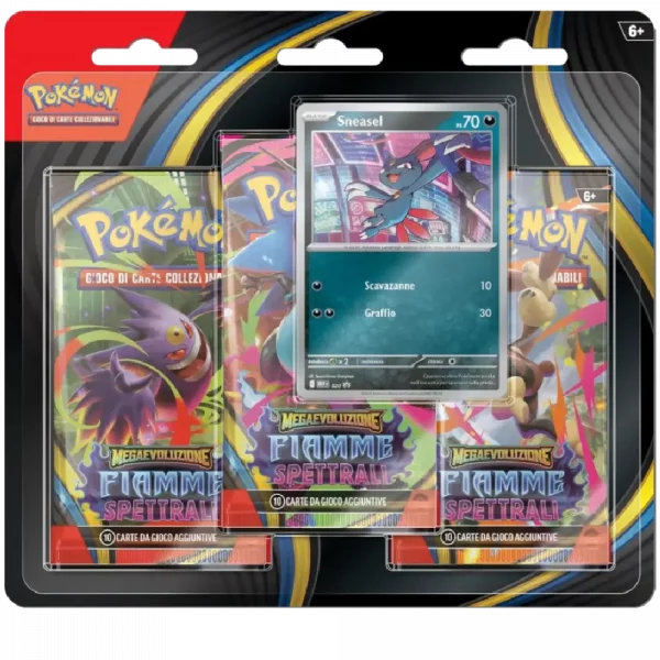 POKÈMON MEGAEVOLUZIONE FIAMME SPETTRALI 3 PACK (PROMO SNEASEL)