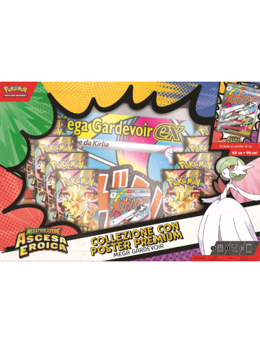 Collezione Ascesa Eroica con Poster Premium Mega Gardevoir (IT)