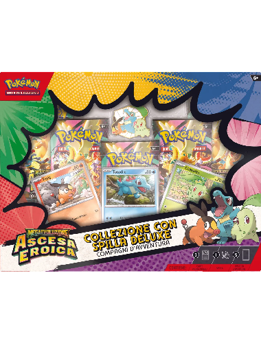 Pokémon collezione con spilla deluxe compagni d’avventura dell’espansione megaevoluzione ascesa eroica