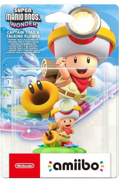 Amiibo di Capitan Toad e fiore parlante - Super Mario Bros. Wonder