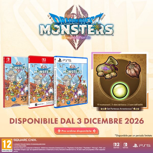 Dragon Quest Monsters: Il Regno Sfiorito Nintendo Switch 2 (Game-Key Card)